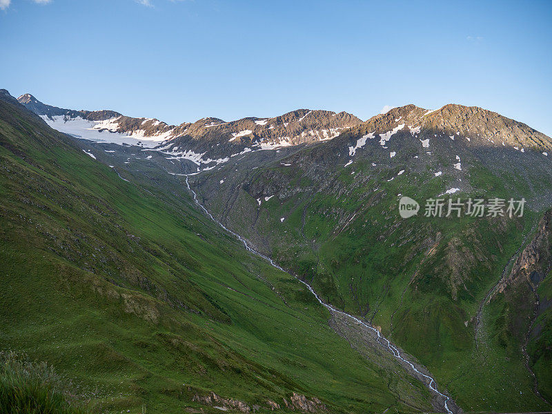 Furka pass山谷，Valais坎顿，瑞士